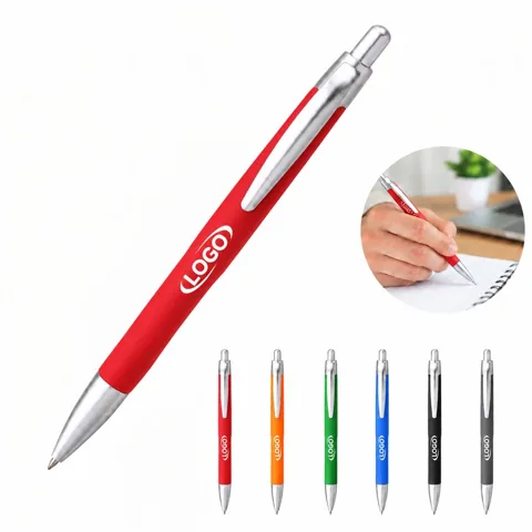 Smooth Ink Plastic Ballpoint Pen with Cap for Office