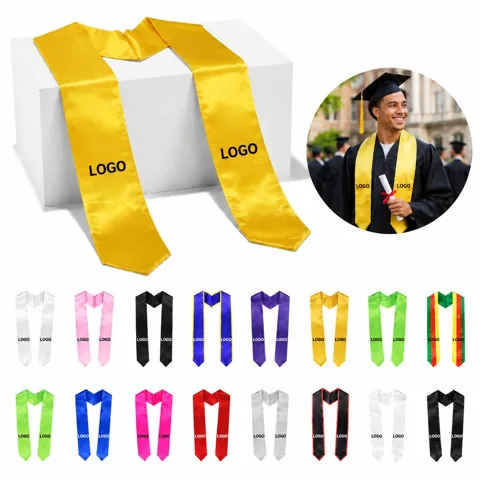 Elegant Satin Graduation Stole for Commencement