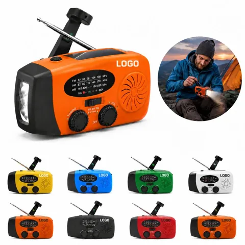 Portable Solar Crank Emergency Radio with AM/FM and LED