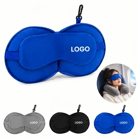Soft Sleep Pillow with Contoured Eye Mask Washable Cover
