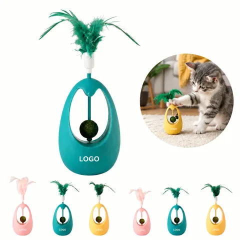 Interactive Cat Feather Wand Toy for Active Play