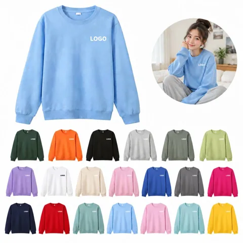 Unisex Cotton Terry Crew Neck Sweatshirt