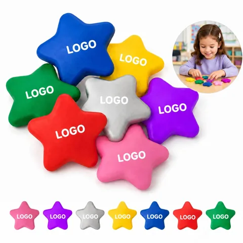 Star-Shaped PU Stress Relief Squeeze Ball for Hand Focus