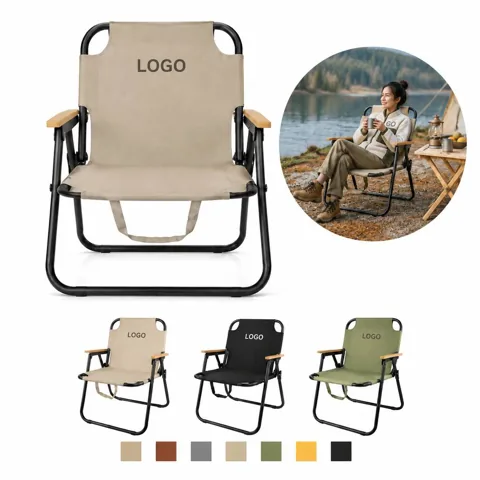 Portable Folding Camping Chair with Steel Frame
