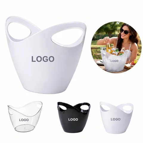Insulated Plastic Ice Bucket for Cold Drinks