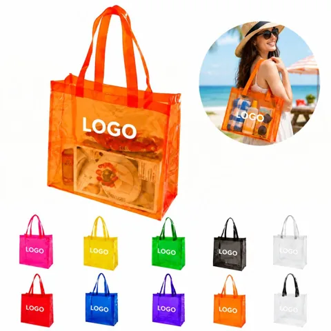 Transparent PVC Wedding Gift Bag with Handle