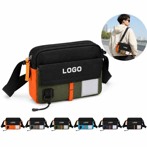 Water-Resistant Nylon Crossbody Messenger Bag for Men