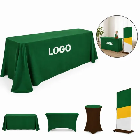 Customizable Wrinkle-Resistant Polyester Throw Table Cover