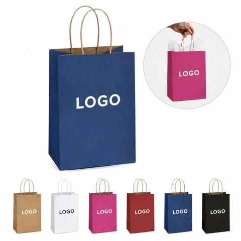 Eco-Friendly Kraft Paper Gift Bags with Handles