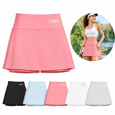 High-Rise Golf Skort with Built-In Shorts and Pockets