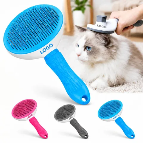 Self-Cleaning Dog Grooming Brush for Loose Fur