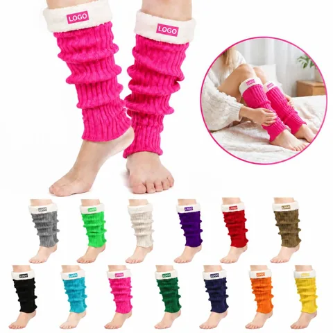 Candy Color Furry Plush Thermal Socks for Cozy Warmth