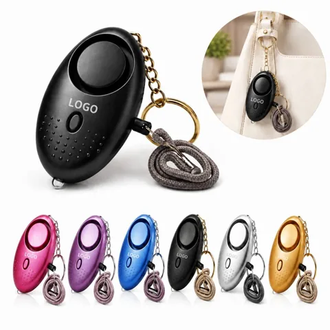 Personal Security Siren Keychain with LED Light