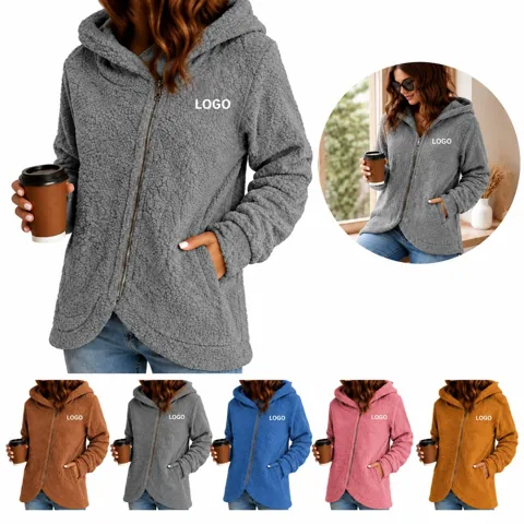 Women's Fleece Zip Hoodie Sweatshirt