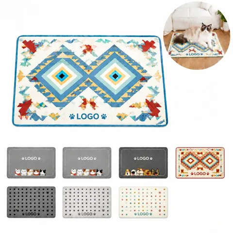 Cooling Ice Silk Pet Mat with Non-Slip Backing