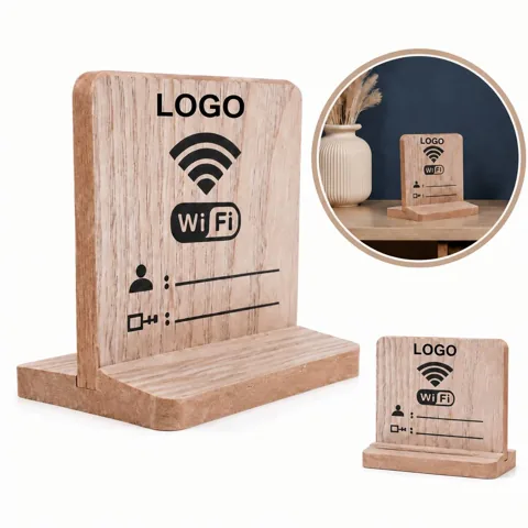Natural Wood Table Sign for Restaurant Reservations