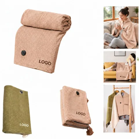 Zippered USB Heated Wearable Shawl for Adults