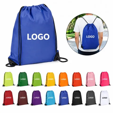 Customizable Water-Resistant Polyester Cinch Sack