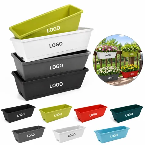 Thickened Rectangular Balcony Planter with Drainage