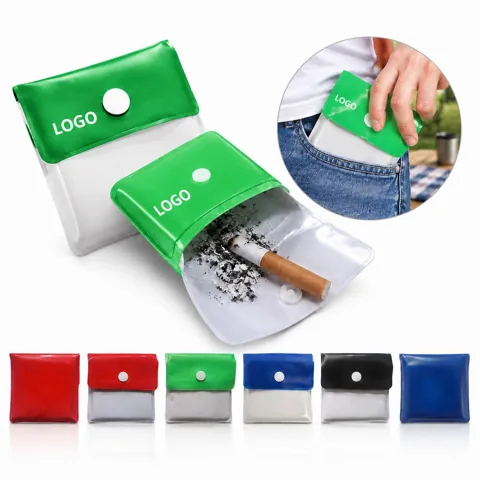 Portable Ash Pouch with Secure Closure for Cigarette Ash