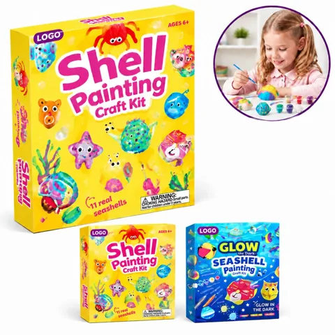 DIY Sea Shell Art Craft Kit for Kids Painting Decorating