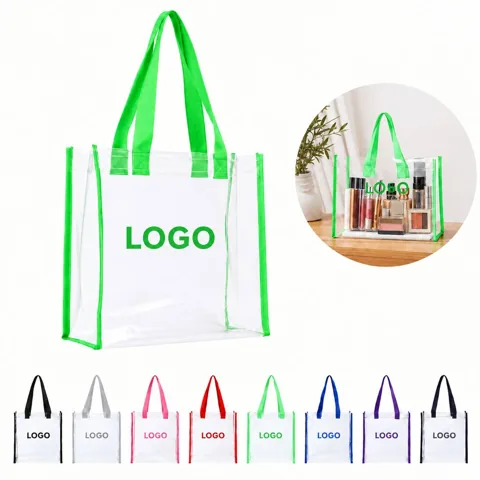 Transparent PVC Carryall Tote for Daily Use