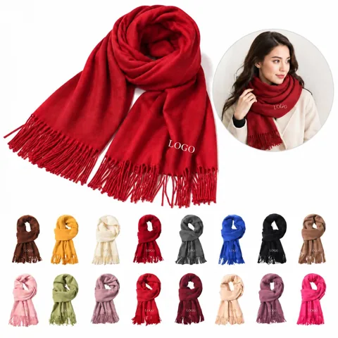 Faux Cashmere Wrap Shawl Scarf for Winter Warmth
