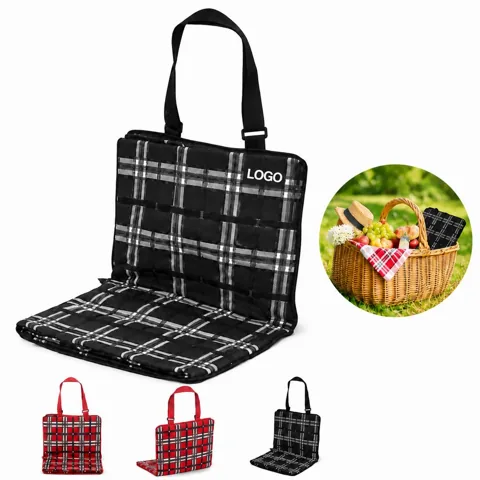 Soft Fleece Picnic Blanket with Tote Design for Outdoor Use