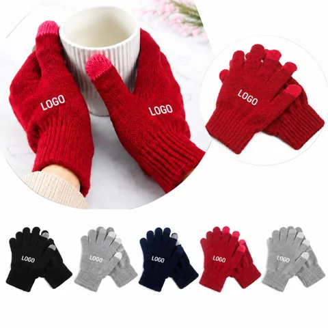 Winter Touchscreen Knit Gloves with Non-Slip Grip