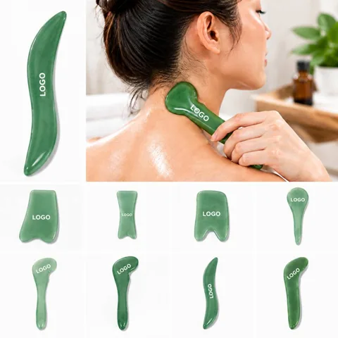 Natural Jade Gua Sha Facial Body Massage Tool