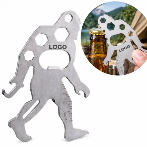 Compact Keychain Multi Tool with Blade Screwdriver Wrench