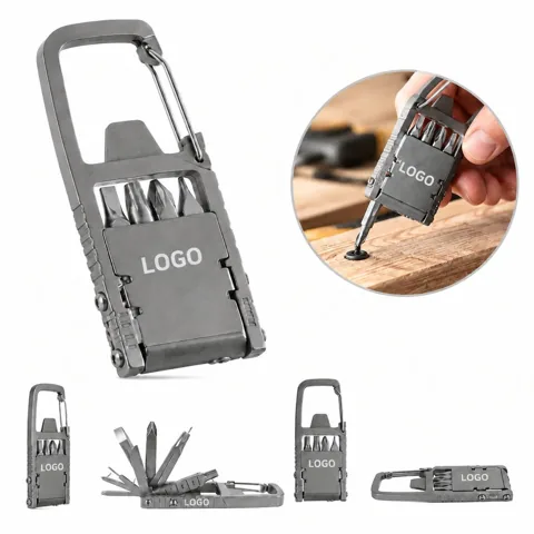 11-in-1 Carabiner Multi Tool Kit with Locking Clip