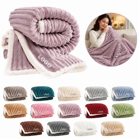 Thick Double Layer Flannel Blanket for Warmth and Comfort