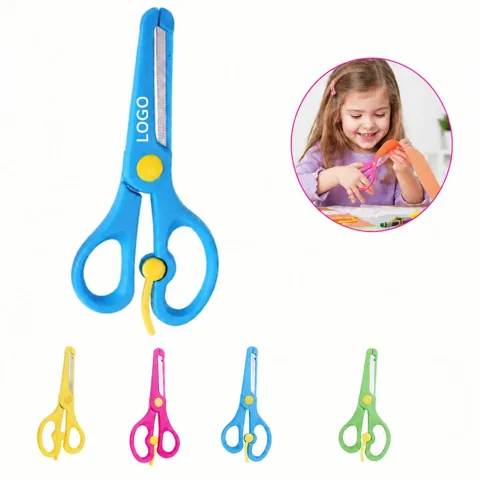 Child-Safe Stainless Steel Scissors with Rounded Tips