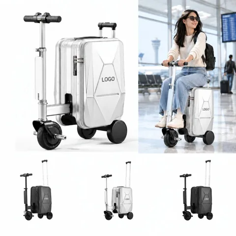Electric Ride-On Carbon Suitcase for Kids