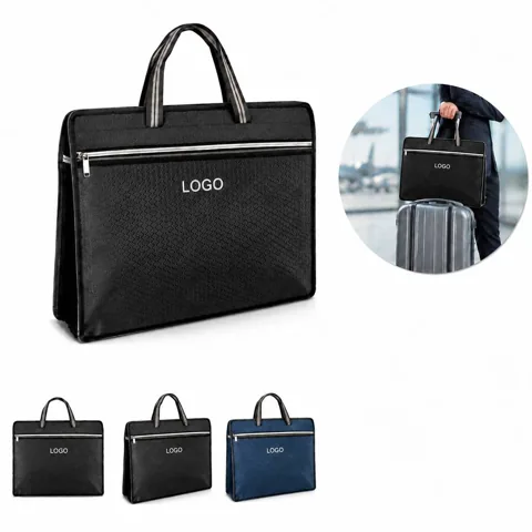 A4 Water-Repellent Zippered Document File Bag