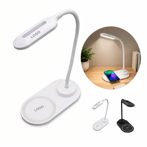 LED Desk Lamp with Qi Wireless Charging Pad