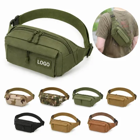 Multifunctional Woven Waist Bag for Men Outdoor Use