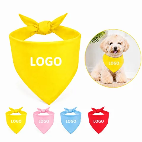 Adjustable Solid Color Pet Bib for Dogs and Cats
