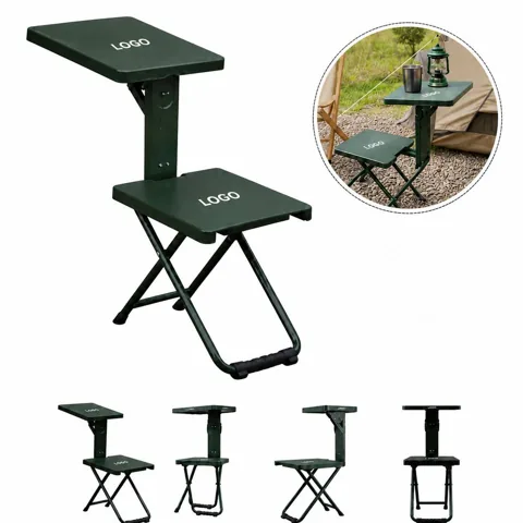 Portable Folding Camping Chair with Desk for Outdoor Use