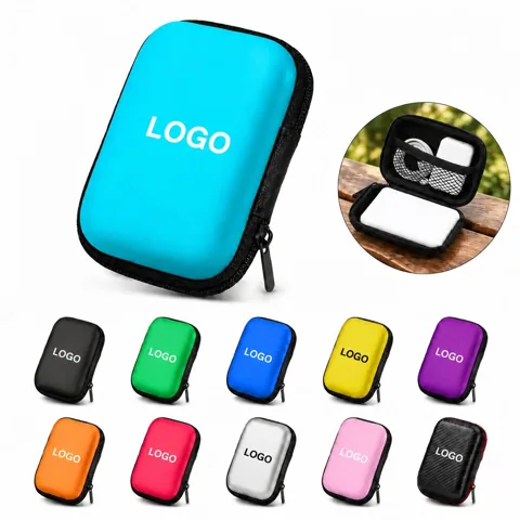 Compact Travel Case for Tech and Makeup Storage