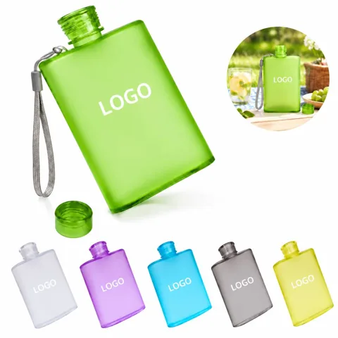 Portable Leak-Resistant Plastic Flask for Travel