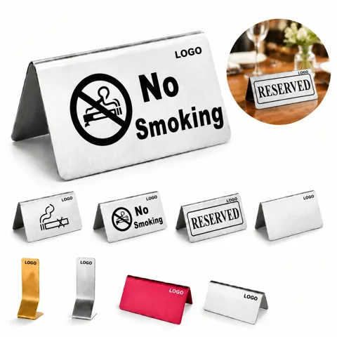 Writable Freestanding Tabletop Reservation Sign for Dining