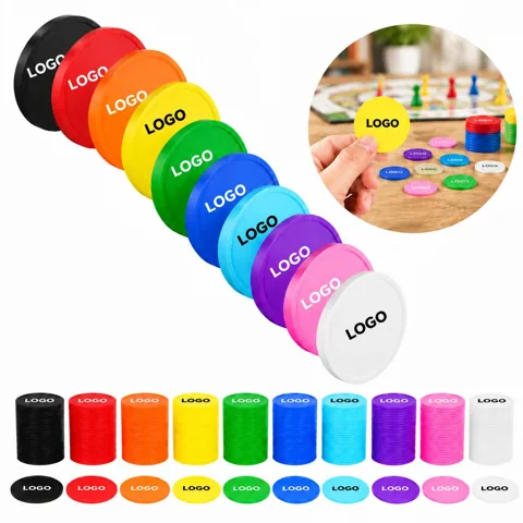 Personalized Round Plastic Tokens for Bingo and Games