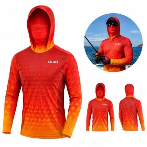 Unisex SPF 50+ Fishing Hoodie with Hood