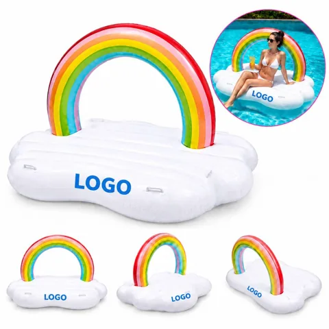Inflatable Floating Lounge Raft for Pool and Lake