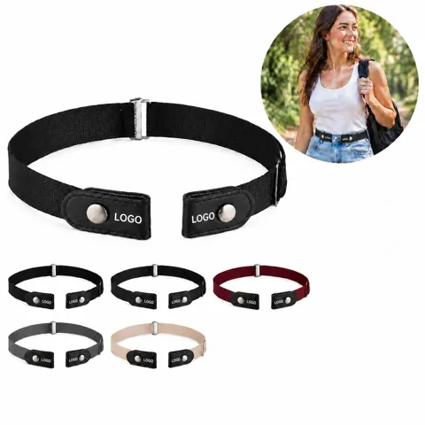 Stretchy Waist Belt with Flexible Buckle-Free Fit