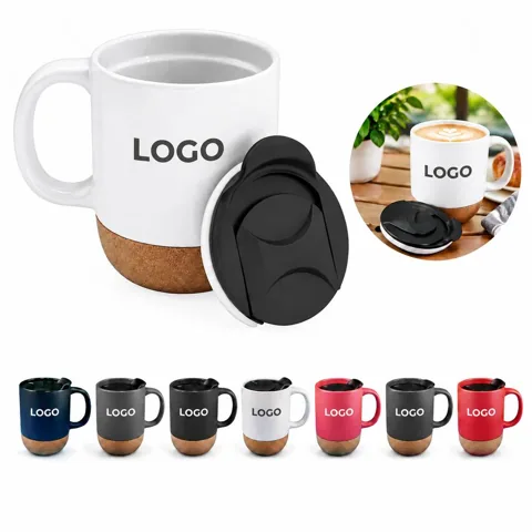 Ceramic Travel Mug with Non-Slip Cork Base