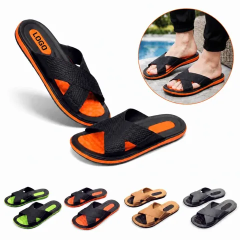 Unisex Rubber Soft Sole Slip-On Slippers