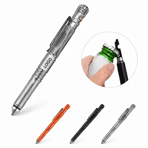 Tactical Aluminum Self-Defense Pen with Glass Breaker Tip